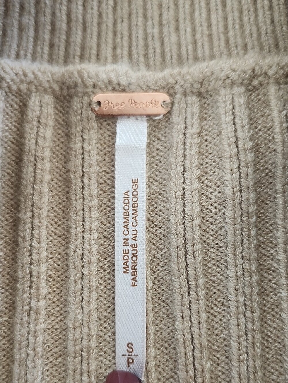 Free People Cream Ribbed Zip-Up Cardigan Set - Picture 11 of 13